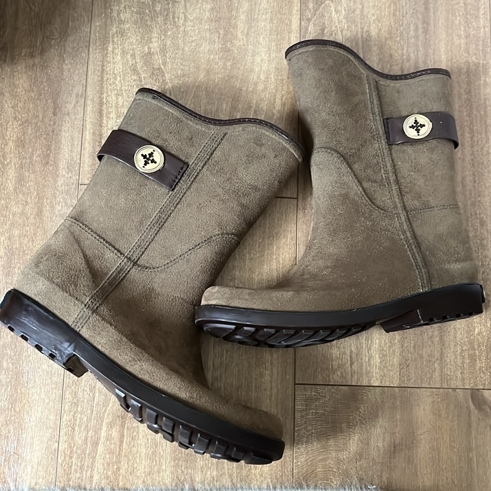Charleston Shoe Co Legare Mid Calf Rain Boots Olive Brown‎ Size 7 - Picture 5 of 11
